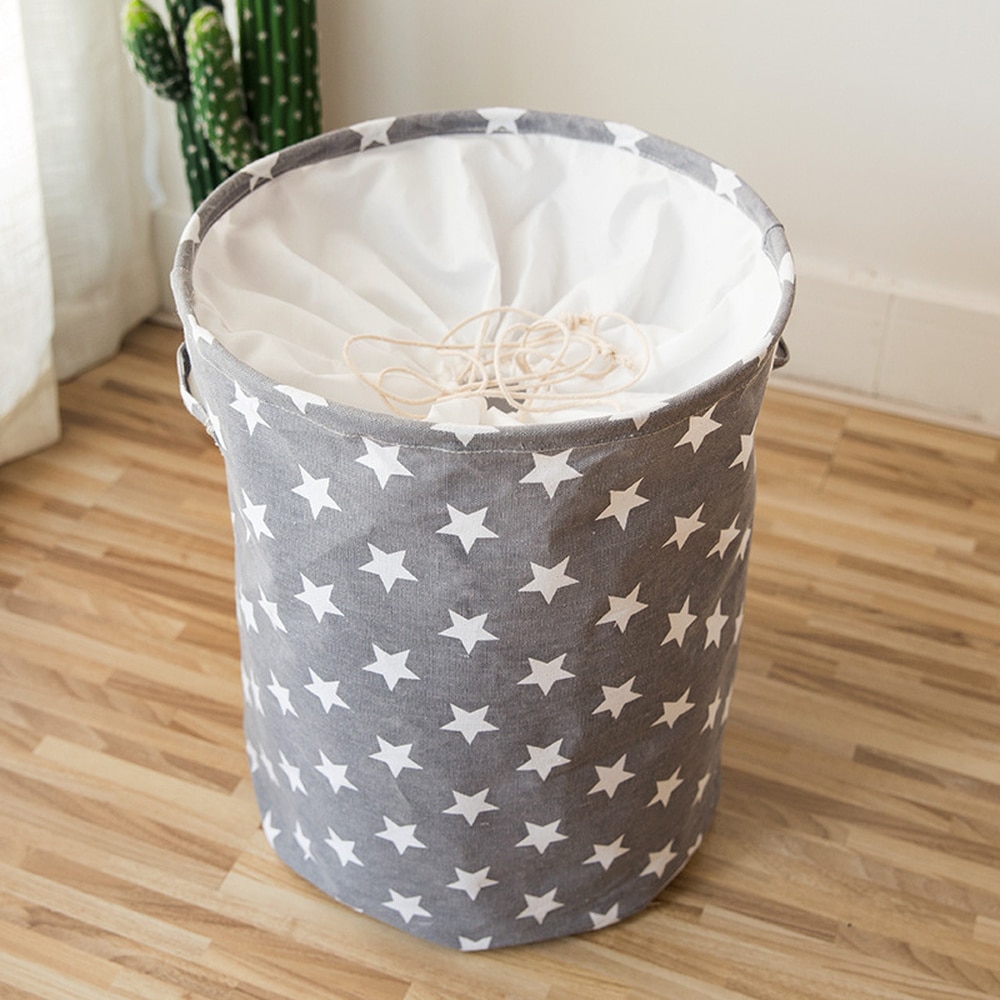 Star Print Laundry Basket