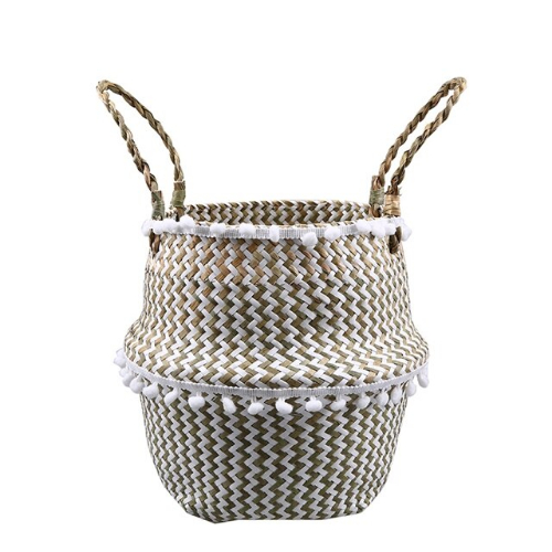 Woven Seagrass Laundry Basket